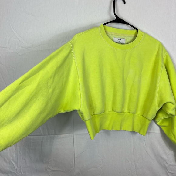 TNA Perkins Sweatshirt Neon Green Sz S - Picture 6 of 10